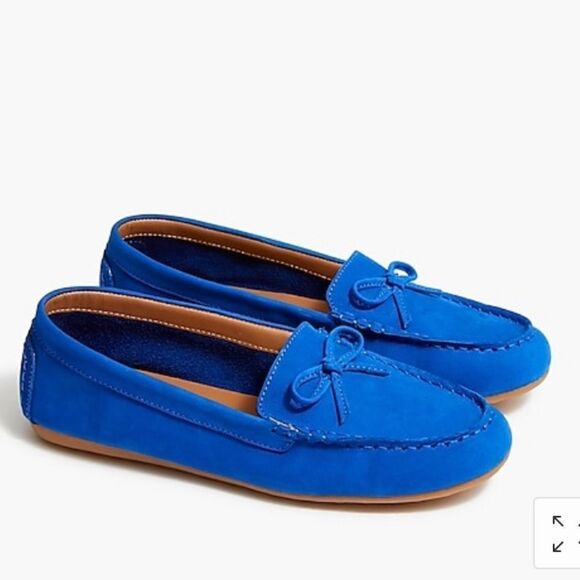 J. Crew Factory Nubuck driving moccasins Item BB466* - Picture 1 of 8